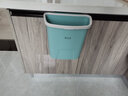 美丽雅壁挂垃圾桶杂物收纳桶家用悬挂垃圾桶厨房卫生间橱柜门挂式垃圾桶 壁挂式 蓝色 8L 实拍图