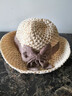 MISMEMO帽子女夏天出游遮阳草帽小沿渔夫帽简约蝴蝶结圆顶太阳帽休闲 实拍图