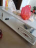 喜宜林 茶几电视柜客厅圆角小户型钢化玻璃家用简约茶桌 欧式【暖白+白玻璃】 直角款 130长60宽40高 实拍图