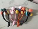 BARY REEF网红少女可爱豆豆橡皮筋扎头发发圈女头绳女宽边扎头发高弹力发绳 毛球星星4件套(颜色随机) 实拍图