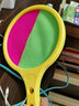 儿童手掌粘靶球拍抛接球拍吸盘球幼儿园亲子户外运动投掷粘球玩具 双面粘靶球（黄色） 实拍图
