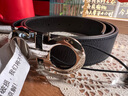 菲拉格慕（Ferragamo）男士腰带板扣腰带商务皮带双面可用【带宽约3.5cm 675542 694426银扣/黑蓝色 115码（适合腰围3尺4-3尺6） 实拍图