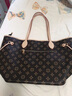 卡菲伦品牌大包单肩包女时尚包包新款女包通勤百搭托特包大容量手提包 提花棕色 32*15*28 实拍图