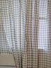诺罗 窗帘格子成品日式原木风简约现代卧室飘窗客厅半遮光短帘挂钩款 黑白格子布四爪钩款 宽2.5米*高2.5米/1片 实拍图