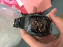ZEMO男士手表十大品牌查理德镂空全自动机械表瑞士米勒小众防水名表潮 轻奢黑金橡胶带 超轻耐磨碳纤维 实拍图