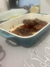 珐宝（staub）芝士焗饭盘烤箱焗炉专用陶瓷烘焙加厚防烫碗盘饭盘菜盘餐盘烤盘 27+20cm方形烤盘2件套 松石绿 实拍图
