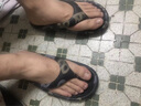 速狐（SUHU）外穿拖鞋男士外穿人字拖男夏季凉鞋防滑潮流英伦室内大码46凉拖鞋 黑色印面 43-44 适合43-44的脚 实拍图
