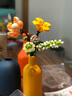 俐智（Loz）花束组装小颗粒积木玩具向日葵百合花花瓶玫瑰菊花装饰品鲜花DIY 阳光活力橙+土黄花瓶 实拍图