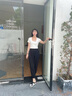 欧丝卡（OSILKA）灯笼裤女夏季薄款宽松女士束脚裤子冰丝休闲裤运动裤九分裤 黑色-冰丝-(九分裤) M 建议95-105斤 实拍图