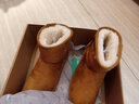 森馬（senma）雪地靴韩版百搭短筒加绒保暖平底棉鞋男靴719416203 驼色 38码 实拍图