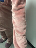 芬腾睡衣女珊瑚绒秋冬季新款休闲长袖开衫保暖翻领长裤家居服套装 豆沙粉 L 实拍图