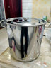 小渝圆桶带盖商用汤桶烧水桶卤桶炖锅大容量加厚家用汤锅304不锈钢桶 304钢直径35cm高度 35cm 30L 实拍图