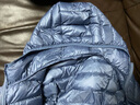 雅鹿轻薄羽绒服女短款连帽秋冬新款90绒轻便外套ap 雾霾蓝 160/M 实拍图