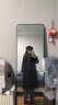 自巧（ZIQIAO）小个子正肩100%全羊毛双面呢大衣女2023冬季新款毛呢西装外套 星空黑 XS (2码) 实拍图