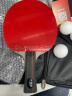尤迪曼乒乓球拍双面反胶单拍 升级版红黑碳王红海绵-横拍 实拍图