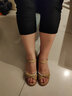 百丽（Belle）扭结休闲凉鞋女商场同款柔软凉鞋Z5P1DBL3 杏色 34 (220mm) 实拍图