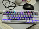 e元素 Z-11机械键盘 小型61键热插拔双色拼色键盘 笔记本电脑办公便携发光键盘有线 全白63键三模RGB【青轴】 实拍图