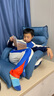 Lazy Diary懒人沙发休闲飘窗椅科技布单人沙发椅折叠躺椅扶手床上靠背椅简约 仿棉麻深蓝色[乳胶+头腰部调节] 实拍图