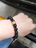 红色年轮刺青黄金转运珠男皮绳手链女情侣款3D硬足金守护智慧勇气玛瑙手串 幸运【大号】金重：1.41-1.50g 实拍图