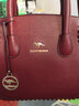 北狐女包包送妈妈简约真皮大气纯手工新款潮牛皮女包手提包时尚中年女 酒红色 实拍图