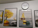 好久不见客厅装饰画现代简约沙发背景墙壁画轻奢大气四联组合挂画 福禄望月(含挂钟) 中组合(建议2.5-3米墙)金属黑框 实拍图