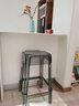 世途北欧透明亚克力椅子吧凳水晶高脚方凳时尚凳子现代简约塑料吧台椅 坐高65cm版-透明灰 实拍图