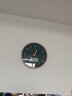康巴丝（Compas）挂钟客厅钟表 万年历简约石英钟表挂墙时钟 C3242Y  墨绿色 实拍图
