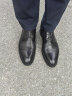 金利来（goldlion）男鞋正装冲孔透气皮鞋舒适德比鞋502740432ADD黑42 实拍图