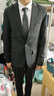 啄木鸟西服套装男士青年新郎结婚商务休闲职业正装小西装男毕业工装服 一扣黑色套-装+衬衫+皮带领带 XL 实拍图