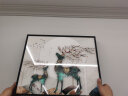 柳莺花燕免打孔电表箱装饰画现代简约客厅餐厅挂画电闸箱配电箱遮挡壁画 幸福麋鹿 50X40遮挡40X30表箱 上掀款 实拍图