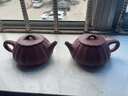 一茗金砂宜兴紫砂壶名家泡茶壶吴海良原矿老紫泥黑墩头280CC筋纹石瓢壶 实拍图