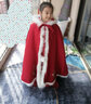 布恋猫女童加绒汉服带披风冬季女孩中国风古装新款3-12岁中大童拜年六一 玲珑汉服【加绒加厚】+斗篷 140 实拍图