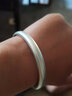 老银匠s999足银手镯送女友素圈女款古法情人节礼物闭口时尚百搭粗银镯子 999足银约30g/内径55mm 含证书 实拍图