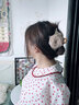 红允网红同款玫瑰花朵抓夹女士大号发夹后脑勺头饰盘发鲨鱼夹头花发饰 双色玫瑰抓夹F099 实拍图