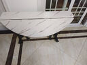 柜人乐折叠餐桌家用多功能饭店酒店吃饭桌子简易餐桌创意客厅可移动 1.2米【白理石纹】可坐6-8人 实拍图