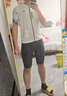 兰帕达骑行服公路车男夏季骑行服短袖上衣骑行短裤套装速干骑行衣风尚 光学白短袖+背带短裤黑色小兰裤 XL （适合体重140-159斤） 实拍图
