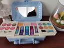 迪士尼儿童化妆品表演公主彩妆盒无毒套装小女孩幼儿园演出生日礼物玩具 嘉年美妆迷你盒(蓝色） 实拍图