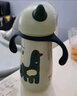 taoqibaby婴儿保温杯宝宝学饮鸭嘴奶瓶316不锈钢儿童保温水壶杯带吸管学生 青芥绿【360ml】 均码 实拍图