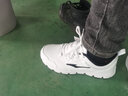 鸿星尔克男鞋运动鞋男秋冬季新款皮面休闲鞋子透气防水旅游鞋男士跑步鞋 正白 40 实拍图