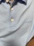 金利来男士珠地冰氧酷潮流时尚青年商务休闲POLO冰丝短袖T恤 浅蓝-15 S 实拍图
