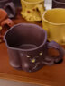 藏壶天下 宜兴紫砂杯主人杯 品茗杯个人杯茶碗 岁寒三友小杯单只 紫泥蓝黄花款 实拍图