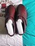 红蜻蜓女鞋真皮软底妈妈鞋加绒春秋新款保暖老人鞋皮鞋防滑中老年棉鞋女 9216酒红色棉鞋（加绒） 37 晒单实拍图