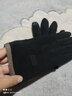 安振毅 毛线手套男冬季加绒保暖触屏开车骑车户外骑行男士冬天防风摩托车加厚防寒棉手套 简约时尚款 黑色 实拍图