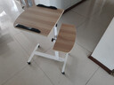 京好 床边电脑桌家用懒人床上可升降移动折叠小型站立办公双台面E137 双台面木纹色 散装发货 实拍图