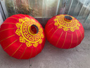 旭瑰大红灯笼户外防水防晒直径广告国庆节日装饰春节新年大门口铁口绸 100# 直径 1个 60cm 实拍图