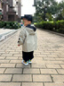 左西儿童冲锋服外套男童春装2026新款男孩大童户外服上衣 卡其色 110 实拍图