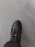 皮尔卡丹（pierre cardin）男鞋休闲运动时尚轻便厚底细纹软牛皮健步鞋松紧带百搭皮鞋男平价 黑色 圆头1 40 (250mm) 实拍图