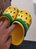 酷趣（Coqui）儿童洞洞鞋男童女童轻质排沙两穿休闲拖鞋大童鹅黄色26-27 CQ8538 实拍图