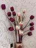 春色撩人假花仿真花客厅摆设家居室内落地花瓶套装干花插花大花束装饰摆件 单枝五头郁金香价格 实拍图