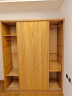 良工（lg）衣柜卧室实木衣柜全实木推拉门简易衣橱小户型两门滑门橡木柜子 1.6米长衣柜（含抽屉） 实拍图